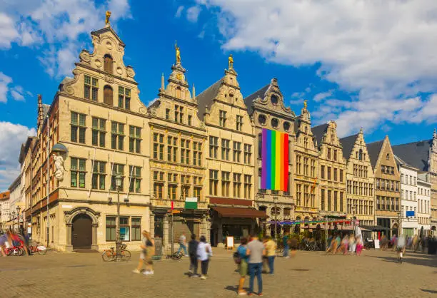 Photo of Market Square of Belgian city of Antwerp