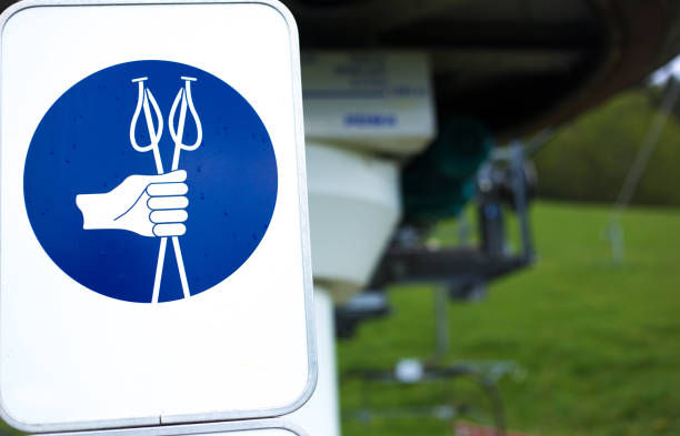 France: Symbol at Ski Lift