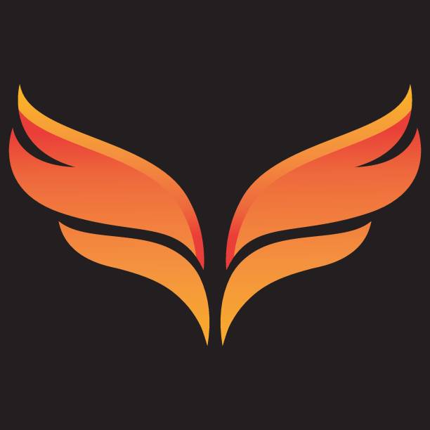 fire wing logo vector icon illustration fire wing logo vector icon illustration design firebird logo stock illustrations