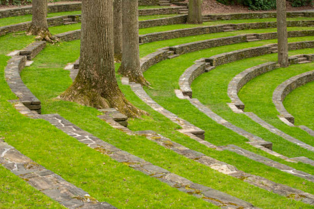 Swarthmore, USA - April 8, 2023. Amphitheater in Swarthmore College, Pennsylvania, USA