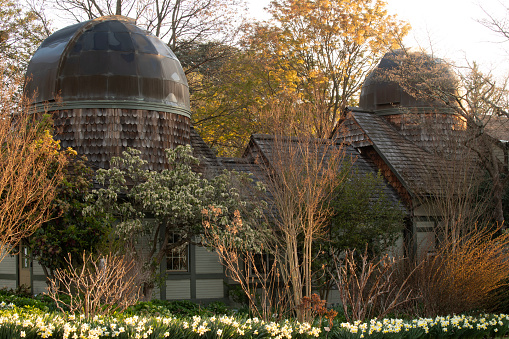 Swarthmore, USA - April 9, 2023. Arboretum in Swarthmore College, Pennsylvania, USA