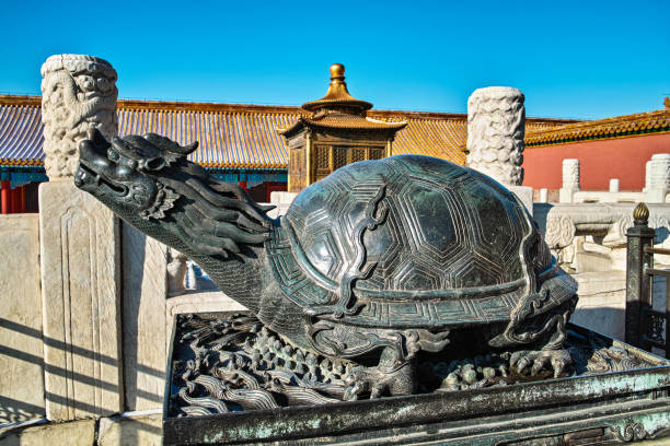 istock Bronze tortoise statue in Forbidden City , Beijing 1495251291