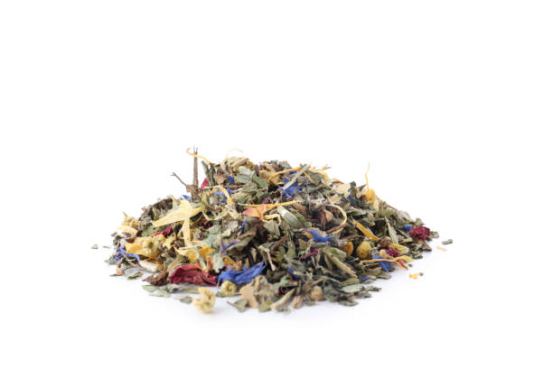 istock Dry floral tea isolated on white background 1495256013