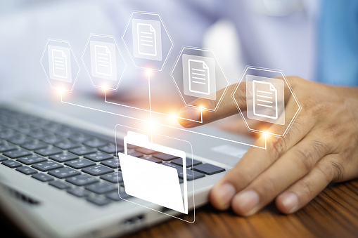 Document Management System Dms Folder File Data Management Or Data ...