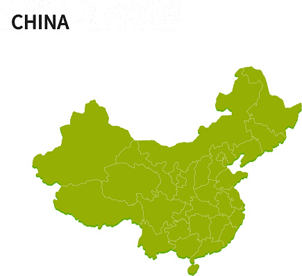 Carte Des Provinces De Chine Vecteurs libres de droits et plus d'images