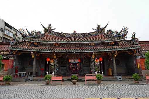 The Da Longdong Baoan Temple completed in 1831 dedicated to Bao Sheng Da Di in Taipei Taiwan