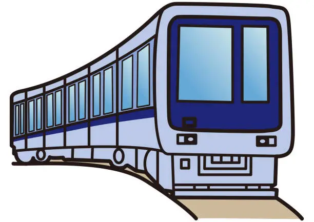 Vector illustration of Trains are a convenient means of transportation for people.