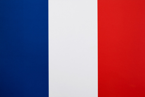 Close up of French flag.