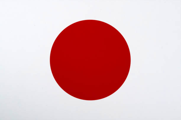 Close up of Japanese flag.