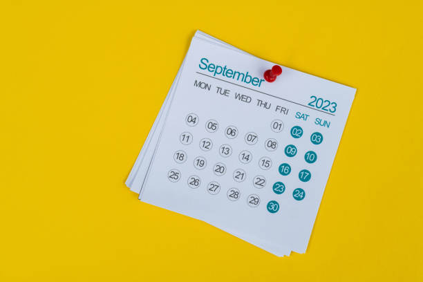 istock Close up of 2023 September calendar 1495275789