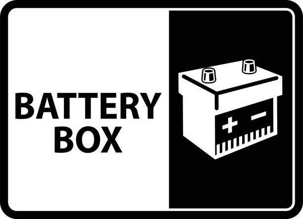 白い背景にシンボルバッテリーサインバッテリーボックス - fuel and power generation aa battery reusable点のイラスト素材／クリップアート素材／マンガ素�材／アイコン素材