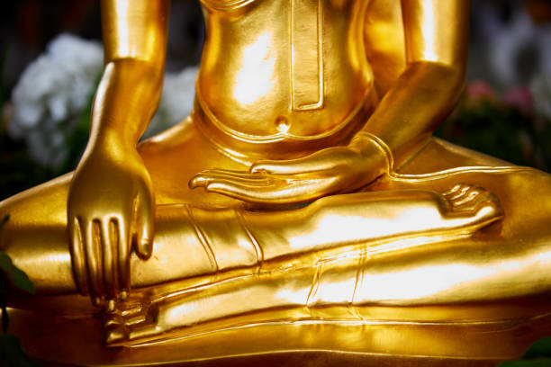 istock Part of golden buddha statue 1495279527