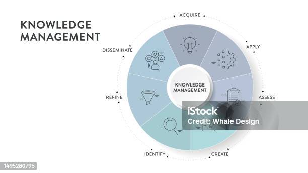 Filtering Knowledge Management Sign Knowledge Management Systems Or Kms Infographic Diagram Banner Template ...