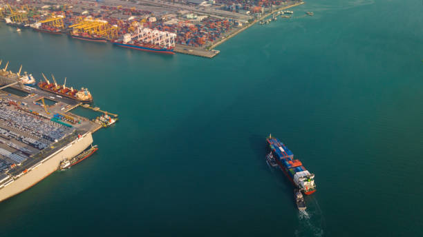 istock cargo container ship carrying in sea to import export goods and distributing products to dealer and consumers across asia pacific worldwide, global business and industry delivery service  by container ship Transport. 1495285083