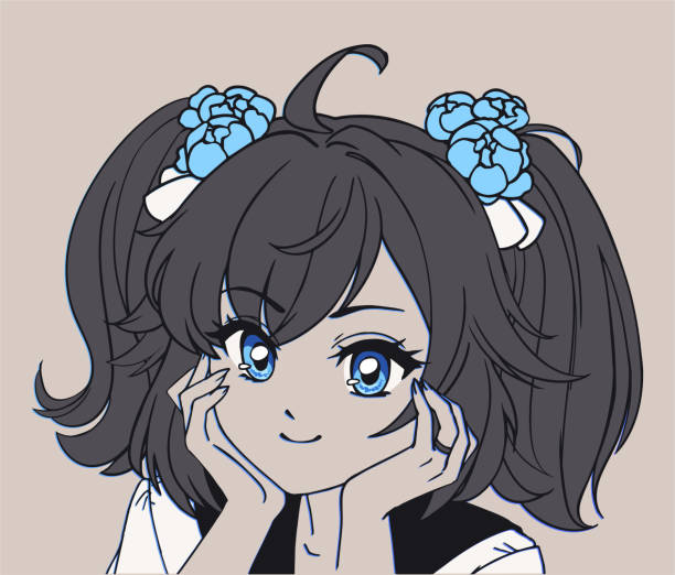istock Anime manga style girl wearing japanese school uniform 1495286366