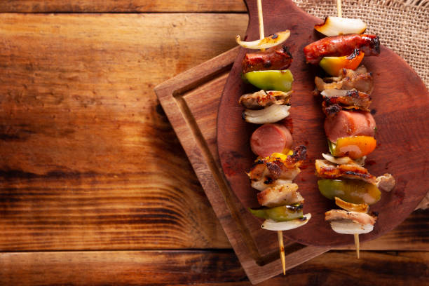 istock Homemade brochette Topview copyspace 1495286749