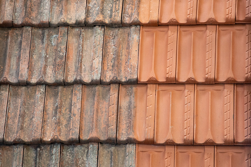 New roof tile pattern background
