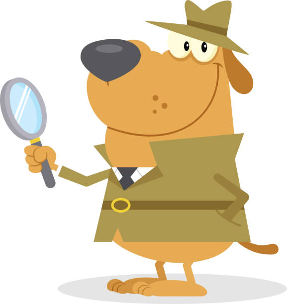istock Detective Dog Cartoon Character Holding A Magnifying Glass 1495288711