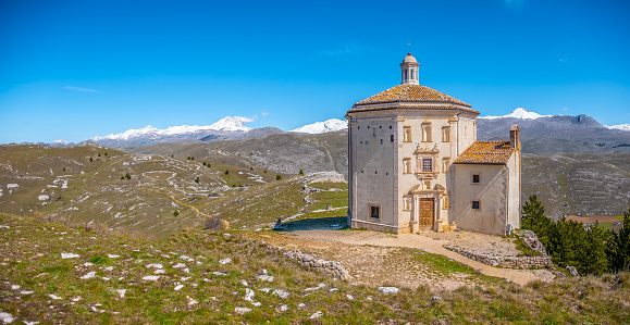 Gran Sasso National Park in Abruzzo - Italy - the Santa Maria della Pieta church