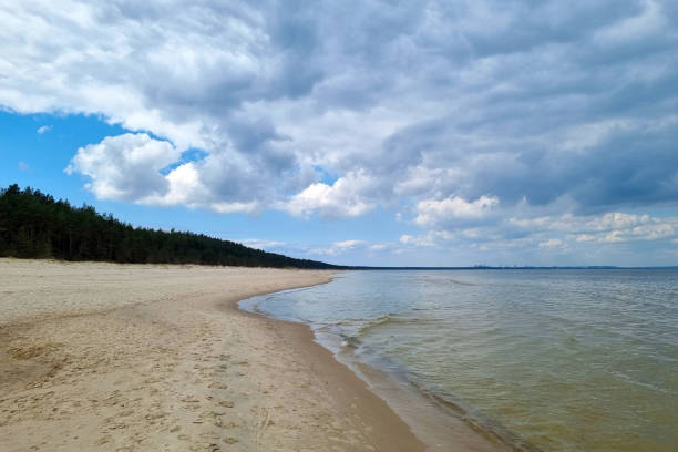 istock Baltic Sea coast. Sandy beach, rest on the sea. 1495290334