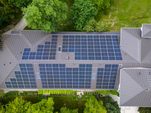istock The modern house with a roof designed as a large solar panel, blending style and sustainability. Its sleek and functional design harnesses the sun's energy, powering the home. 1495290759