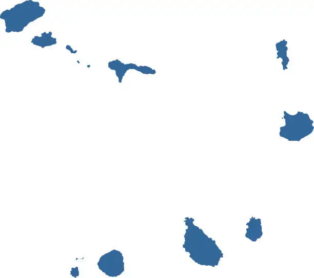 Vector illustration of Vector map of Cabo Verde