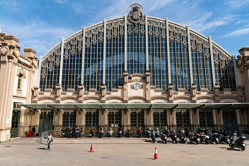 Barcelona, Spain - 14 March 2023: The North Station is one of Barcelona's three bus stations and the most important in Catalonia in terms of passengers and national and international connections. It was formerly a railway station in Barcelona.