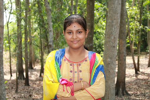 Teenage Young Indian Girl Smiling