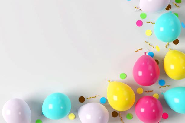 istock Fun colorful balloons corner composition copy space background 1495311636