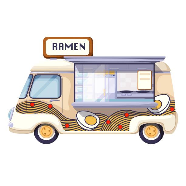istock Japanese Food Truck With Ramen Noodles 1495312556