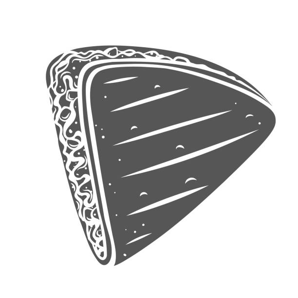 illustrations, cliparts, dessins animés et icônes de icône du glyphe quesadilla - quesadilla chicken mexican cuisine cheese
