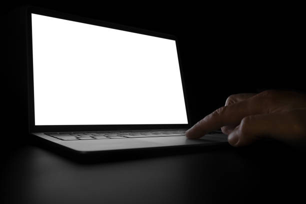 istock modern laptop computer on the tabl on the black background 1495321966
