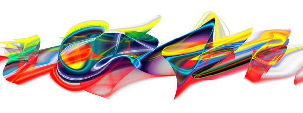 istock Graffiti wave concept. Abstract fractal art banner. 1495322348