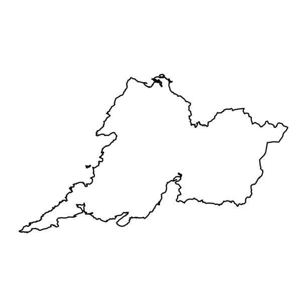 mapa hrabstwa clare, hrabstwa administracyjne irlandii. ilustracja wektorowa. - munster province illustrations stock illustrations