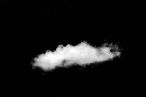 istock Collection of white clouds, black background with copy space. 1495323072
