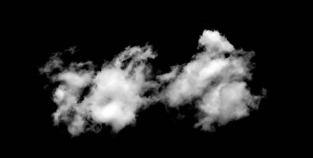 istock Beautiful white clouds isolated on black background 1495323273