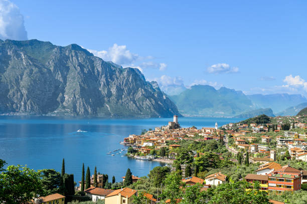 istock Landscape with Malcesine town, Garda Lake 1495325275