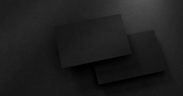istock black business cards mockup over textured background. Modern style. Customizable mockup 1495326360