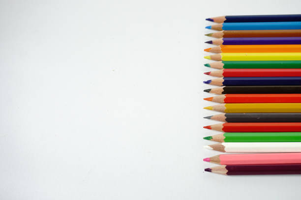 istock colored pencils on white background. Selective focus. Copy Space. Back to school concept 1495329203
