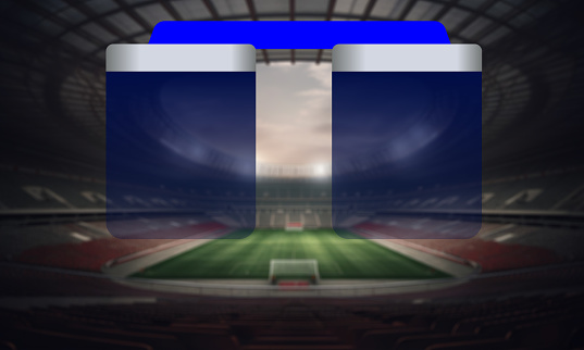 blurry background of football stadium with scoreboard information. illustration image.