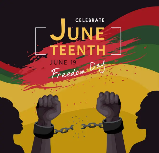 Vector illustration of Juneteenth Celebration. Freedom Day.