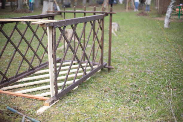 istock Wooden construction. Structure lies on grass. Wooden beams. 1495336401
