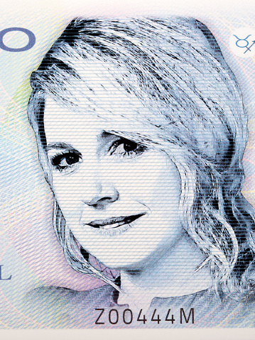 Queen Maxima of the Netherlands a portrait from money