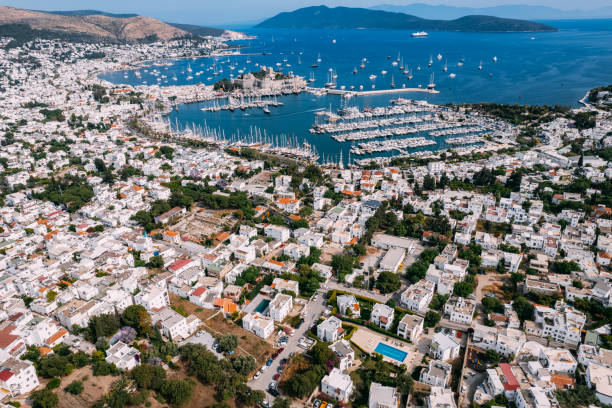 istock High Altitude Aerial View Bodrum at Turkey 1495338720