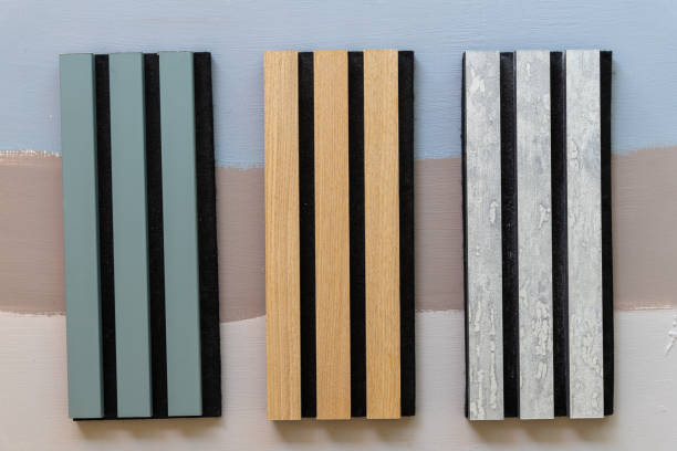 istock Pattern for acoustic wall panels made of wood. 1495340439