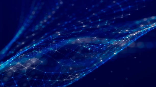 istock Digital technology background. Network connection dots and lines. Futuristic background for presentation design. 3d 1495342700