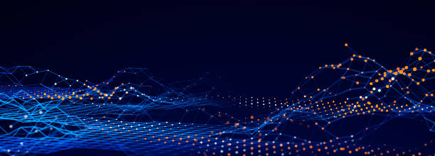 wizualizacja big data. ilustracja technologii danych. podstawy naukowe. 3d - abstrakcja zdjęcia i obrazy z banku zdjęć