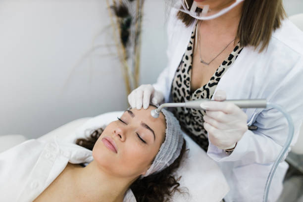istock Collagen induction treatment in the dermatologist's clinic 1495343593