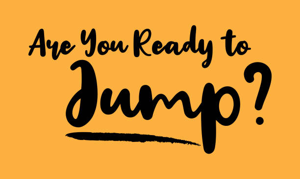 istock Are You Ready to Jump Stylish Typography Text Lettering Phrase Vector Design 1495348292