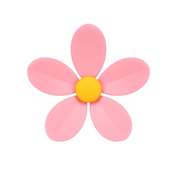 istock Pink chamomile flower bud with petals natural organic elegant decor 3d icon realistic vector 1495352652